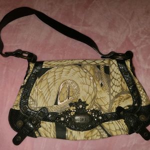 Roberto cavalli snake skin pre owned shoulder bag